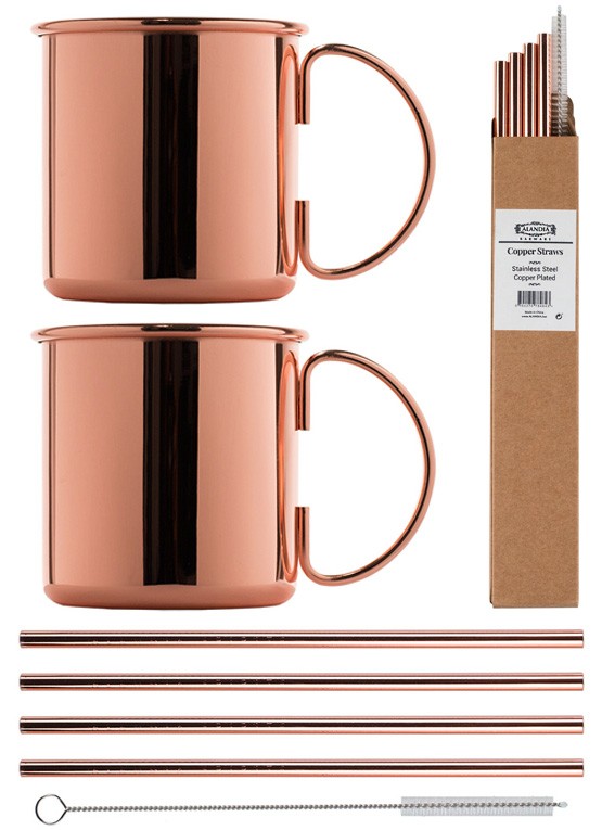 Copper Mug Ice Mold Set